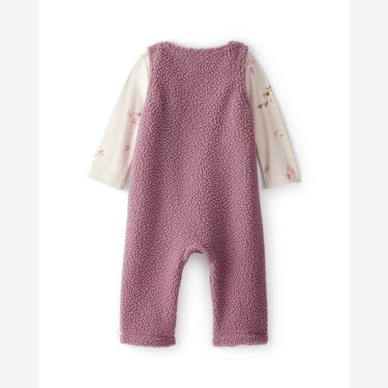 Jardineira bebê sherpa com blusa - multicor | Carter's
