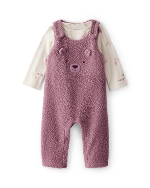Jardineira bebê sherpa com blusa - multicor | Carter's