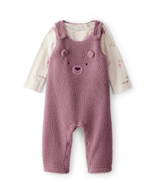 Jardineira bebê sherpa com blusa - multicor | Carter's