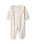 Macacão bebê floral com babados - off-white | Carter's