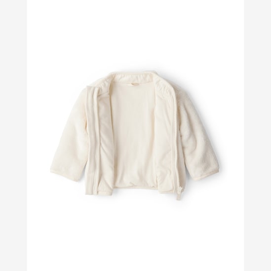 Jaqueta bebê em pelúcia - off-white | Carter's
