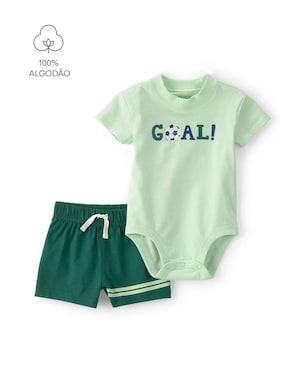 Conjunto curto bebê 2 peças goal - multicor | Carter's