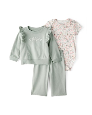 Conjunto longo bebê 3 peças floral - multicor | Carter's