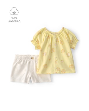 Conjunto curto bebê 2 peças conchas - multicor | Carter's