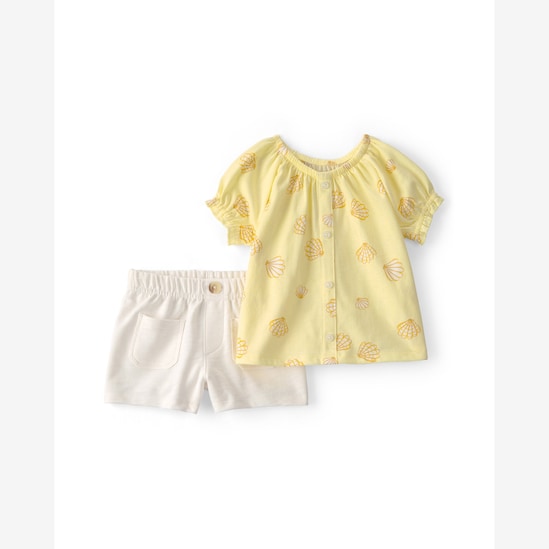 Conjunto curto bebê 2 peças conchas - multicor | Carter's