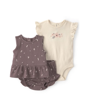 Conjunto curto bebê 3 peças floral - multicor | Carter's