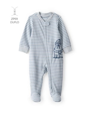 Macacão bebê com pezinho foca - azul | Carter's