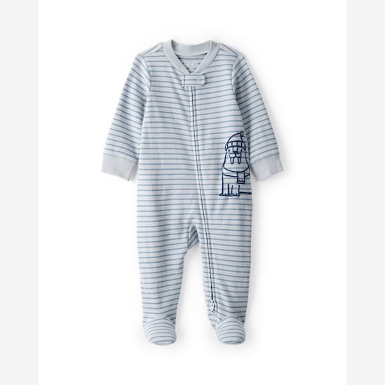 Macacão bebê com pezinho foca - azul | Carter's