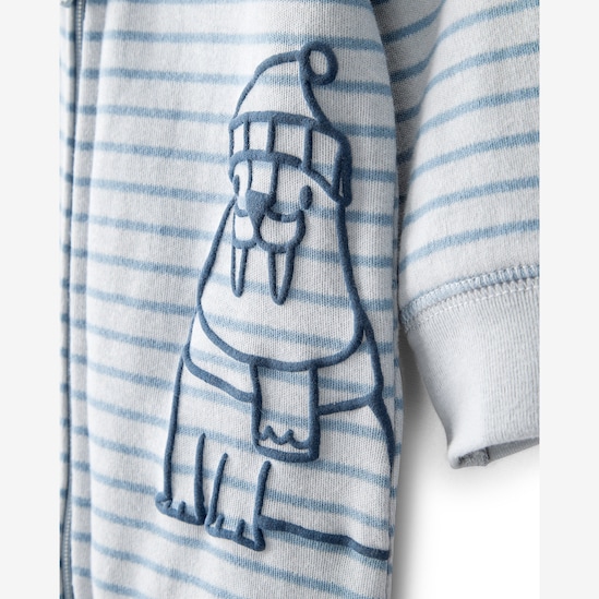 Macacão bebê com pezinho foca - azul | Carter's