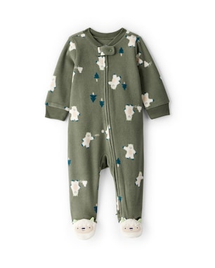 Macacão bebê em fleece monstrinhos - verde | Carter's