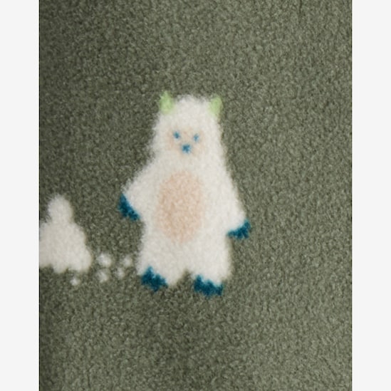 Macacão bebê em fleece monstrinhos - verde | Carter's