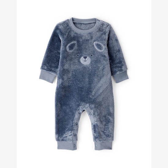 Macacão bebê peluciado urso - azul | Carter's