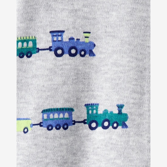 Macacão bebê com pezinho trem - cinza | Carter's