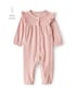 Macacão bebê em plush com babados - rosa | Carter's