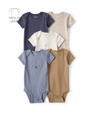 Kit body bebê 5 peças variadas - multicor | Carter's