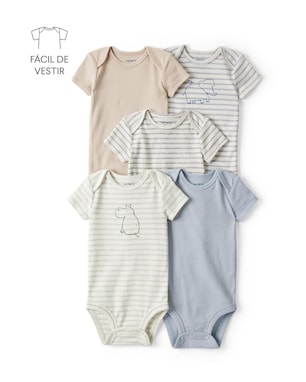 Kit body bebê 5 peças listrada - multicor | Carter's