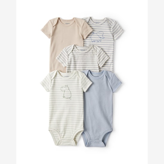 Kit body bebê 5 peças listrada - multicor | Carter's