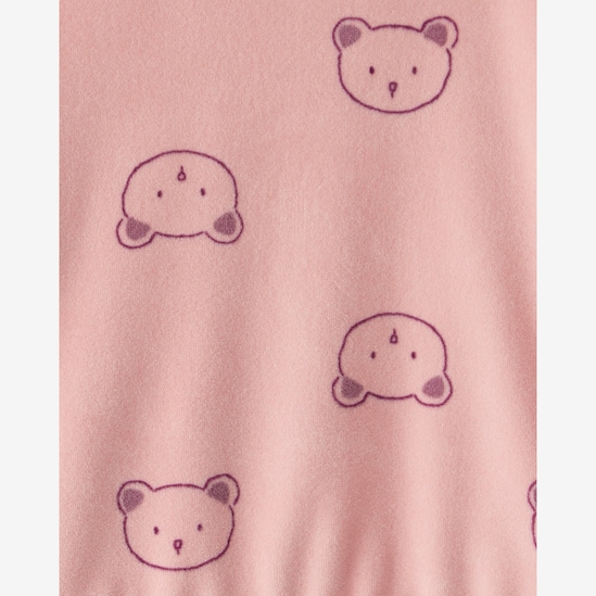 Conjunto longo infantil 2 peças em plush ursinhos - rosa | Carter's