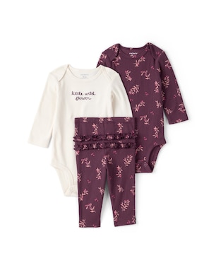 Conjunto longo bebê 3 peças floral - multicor | Carter's