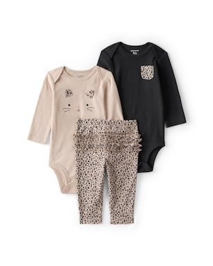 Conjunto longo bebê 3 peças onça - multicor | Carter's