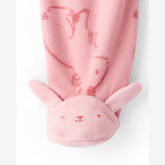 Macacão bebê em fleece coelhinhos - rosa | Carter's