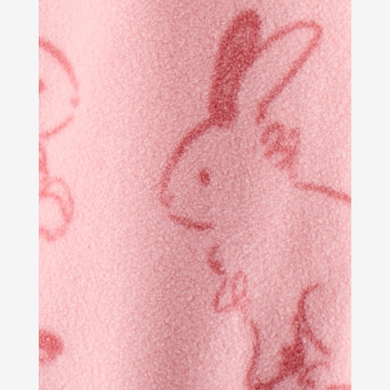 Macacão bebê em fleece coelhinhos - rosa | Carter's
