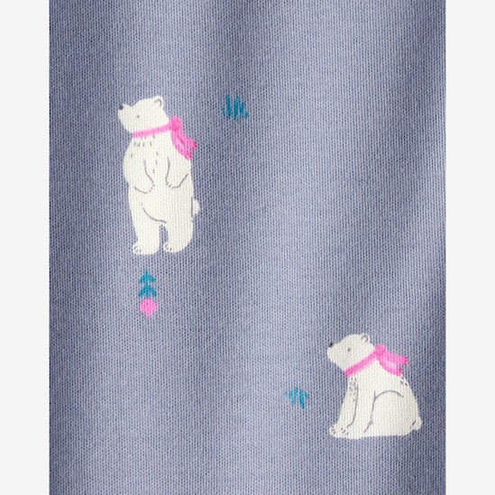Macacão bebê com pezinho urso polar - azul | Carter's