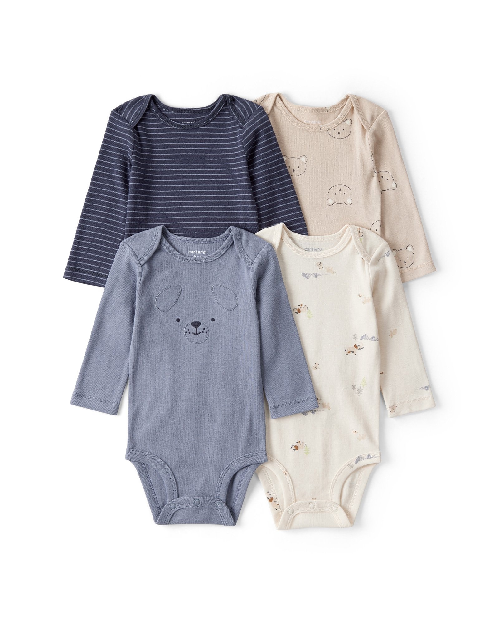Kit body bebê 4 peças ursinhos - multicor | Carter's