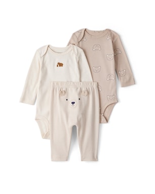 Conjunto longo bebê 3 peças ursos - multicor | Carter's