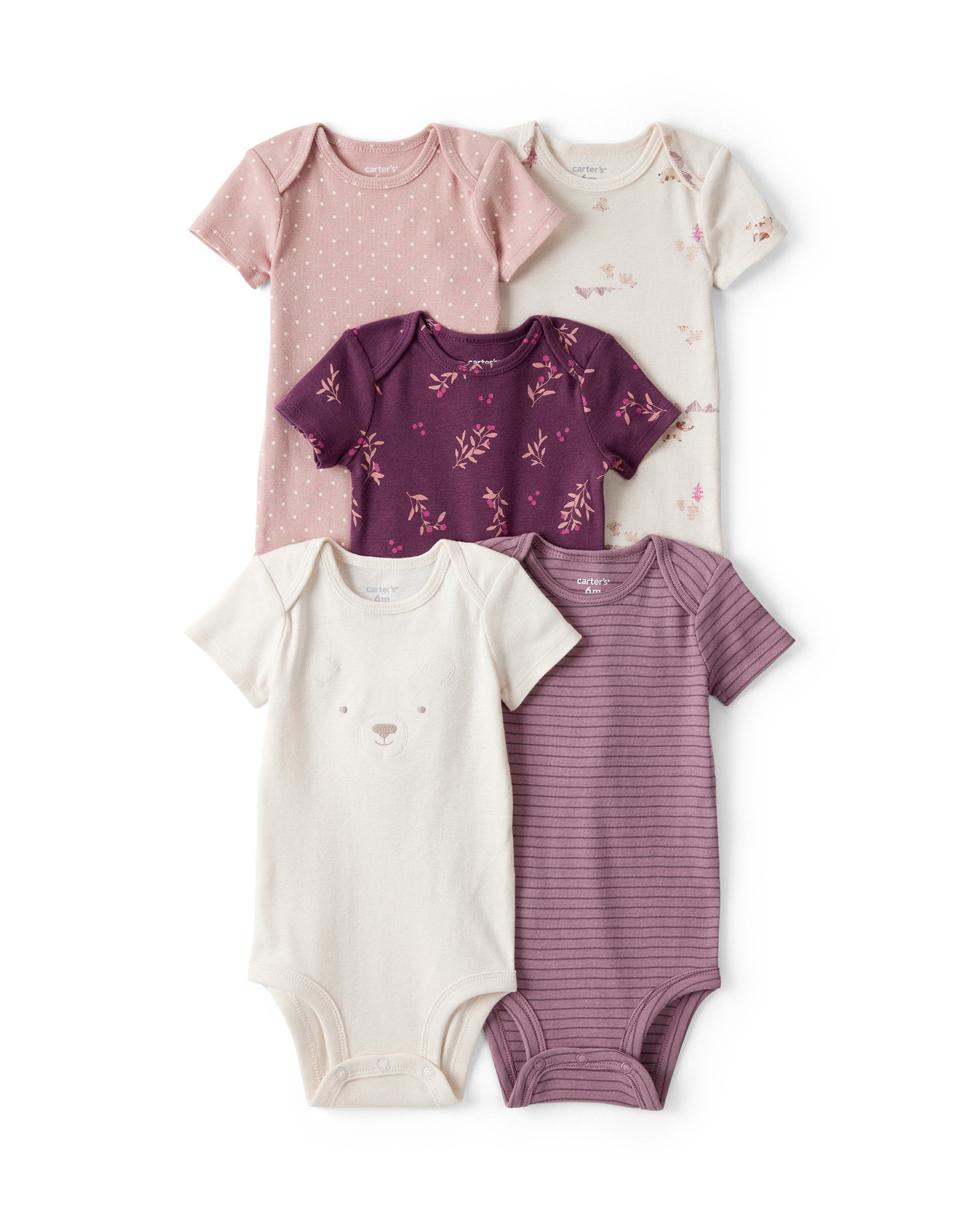 Kit body bebê 5 peças folhagens - multicor | Carter's