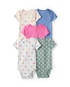 Kit body bebê 5 peças laços coração - multicor | Carter's