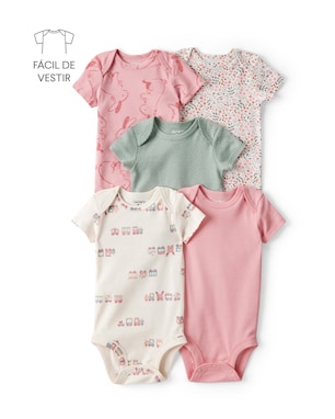 Kit body bebê 5 peças trenzinhos - multicor | Carter's