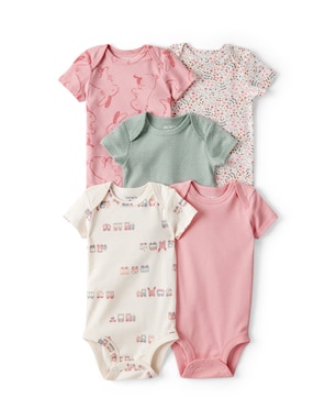 Kit body bebê 5 peças trenzinhos - multicor | Carter's