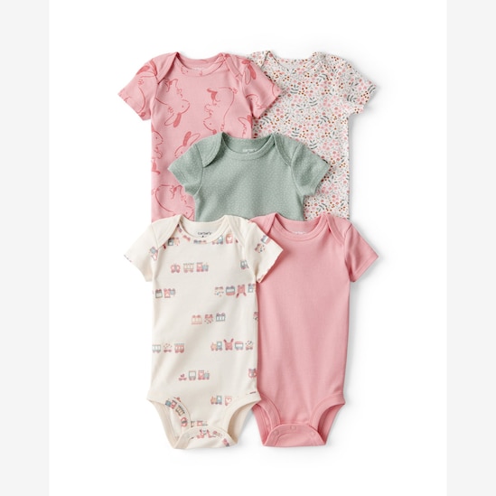Kit body bebê 5 peças trenzinhos - multicor | Carter's