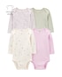 Kit body bebê 4 peças balão e floral - multicor | Carter's