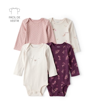 Kit body bebê 4 peças raminhos - multicor | Carter's