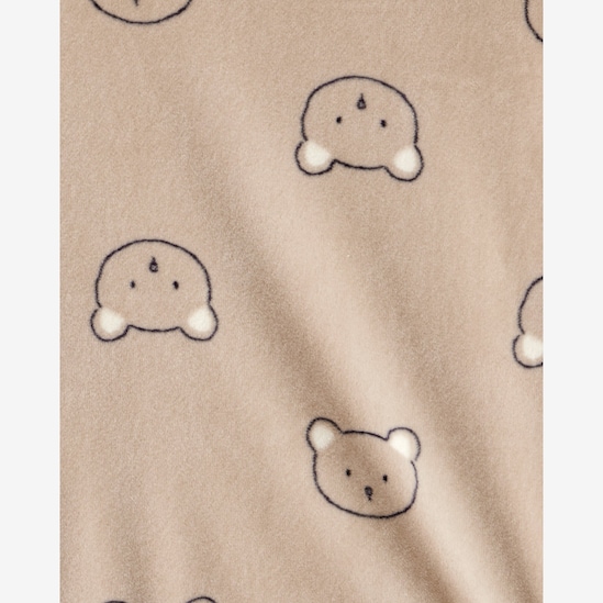 Conjunto longo bebê 2 peças em plush urso - bege | Carter's