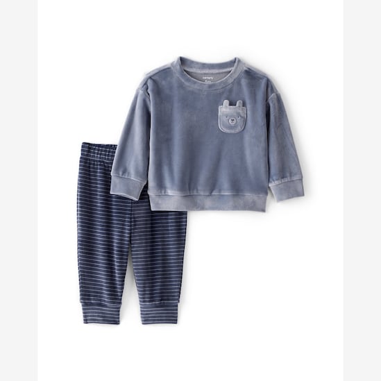 Conjunto longo bebê 2 peças em plush - multicor | Carter's