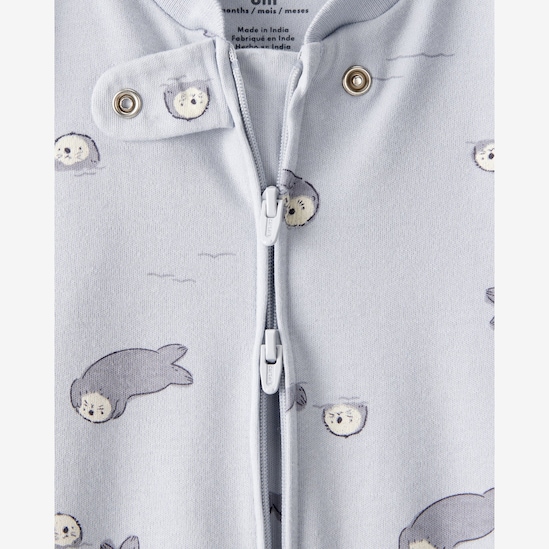 Macacão bebê com pezinho foca - cinza | Carter's