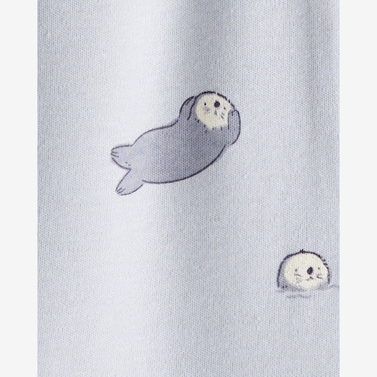 Macacão bebê com pezinho foca - cinza | Carter's