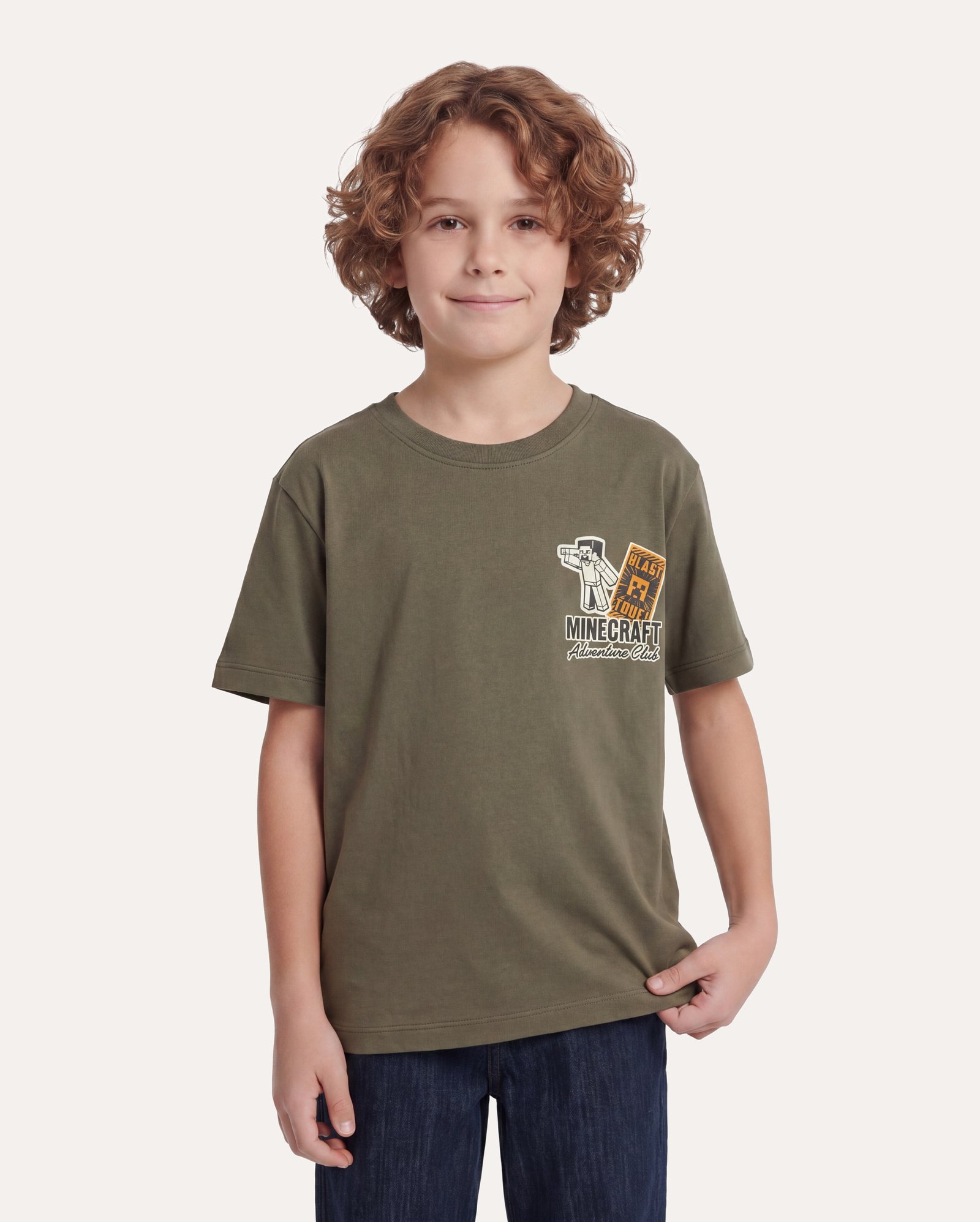 Camiseta infantil relaxed 6-14A - verde | Minecraft