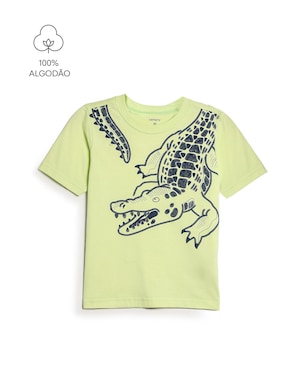 Camiseta infantil jacaré - verde | Carter's