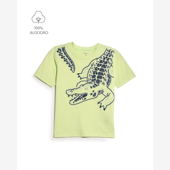Camiseta infantil jacaré - verde | Carter's