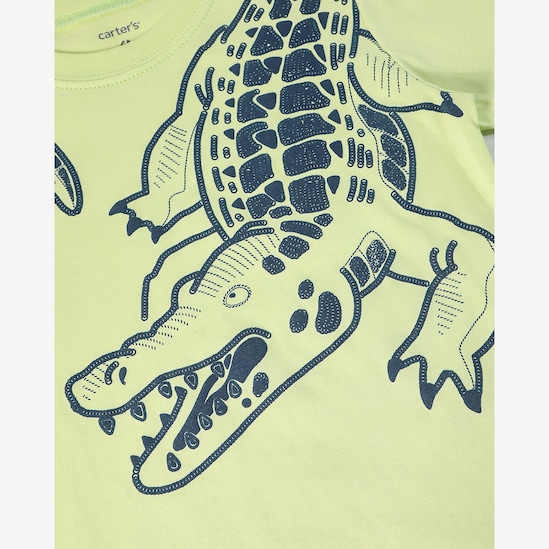 Camiseta infantil jacaré - verde | Carter's