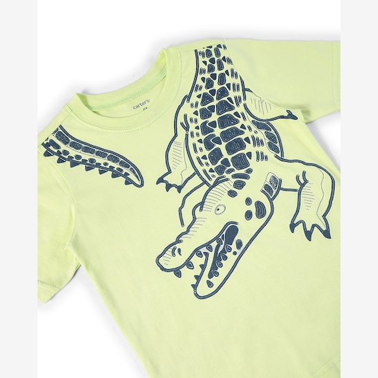 Camiseta infantil jacaré - verde | Carter's