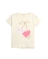 Camiseta infantil coração - bege | Carter's