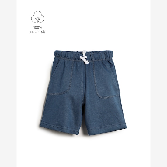 Bermuda infantil com cordão - azul | Carter's