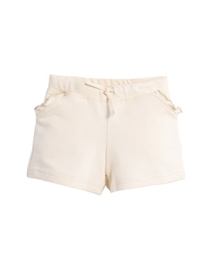Short infantil relaxed com babados - bege | Carter's