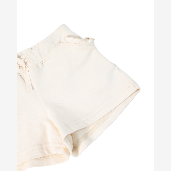 Short infantil relaxed com babados - bege | Carter's