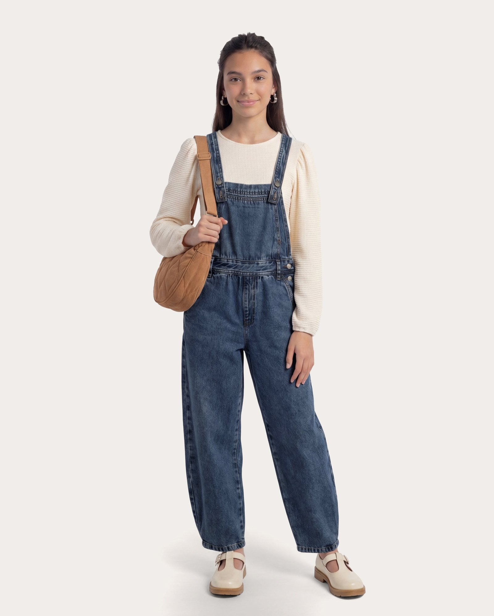 Jardineira jeans infantil A. Niemeyer 6-14A - denim escuro